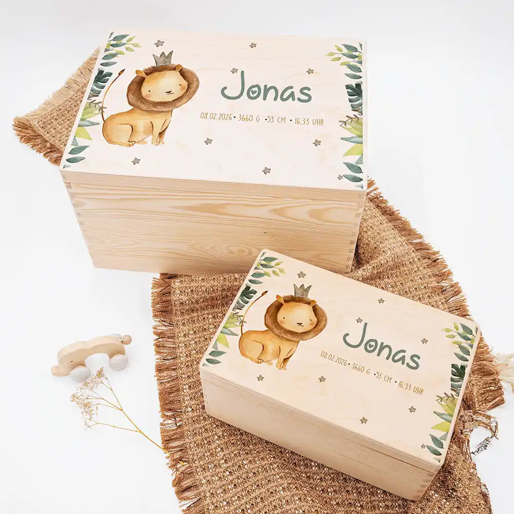 Erinnerungsbox Baby - Jungle Löwe