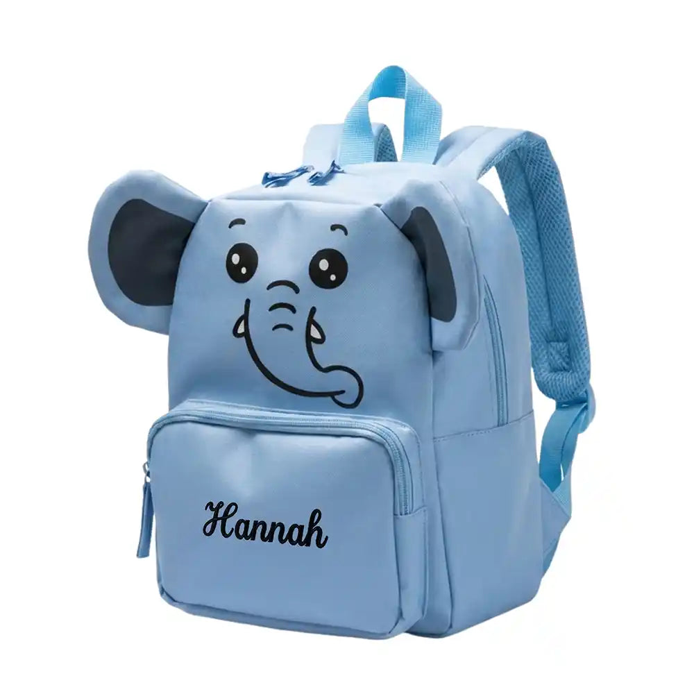 Personalisierter Kinderrucksack Elefant, AuĂźentasche mit ReiĂźverschluss