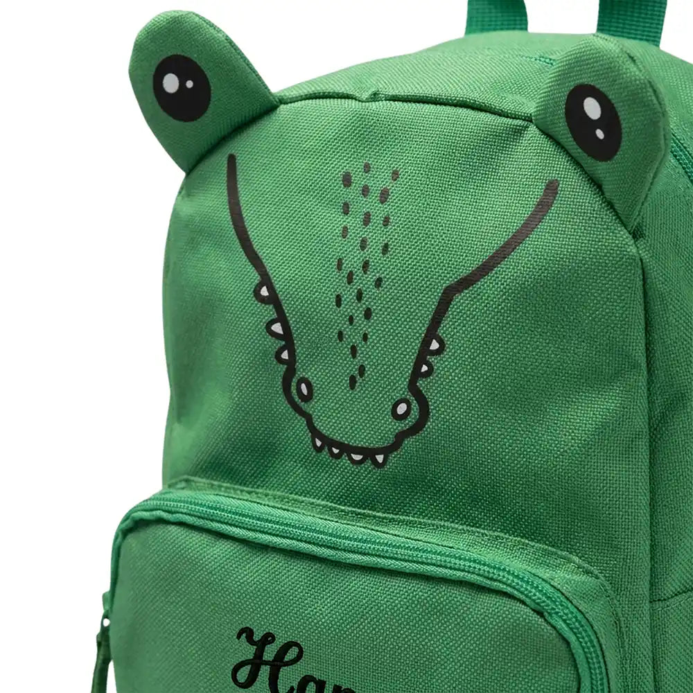 Personalisierter Kinderrucksack Krokodil, gepolsterte Träger und Rücken