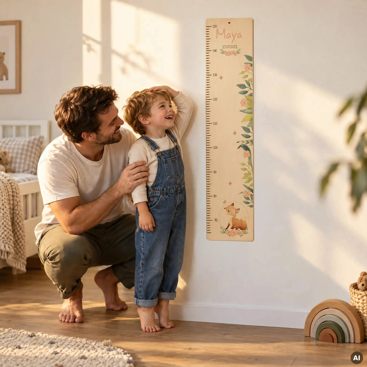 Messlatte Kinder Holz & Aluverbund - Fuchs