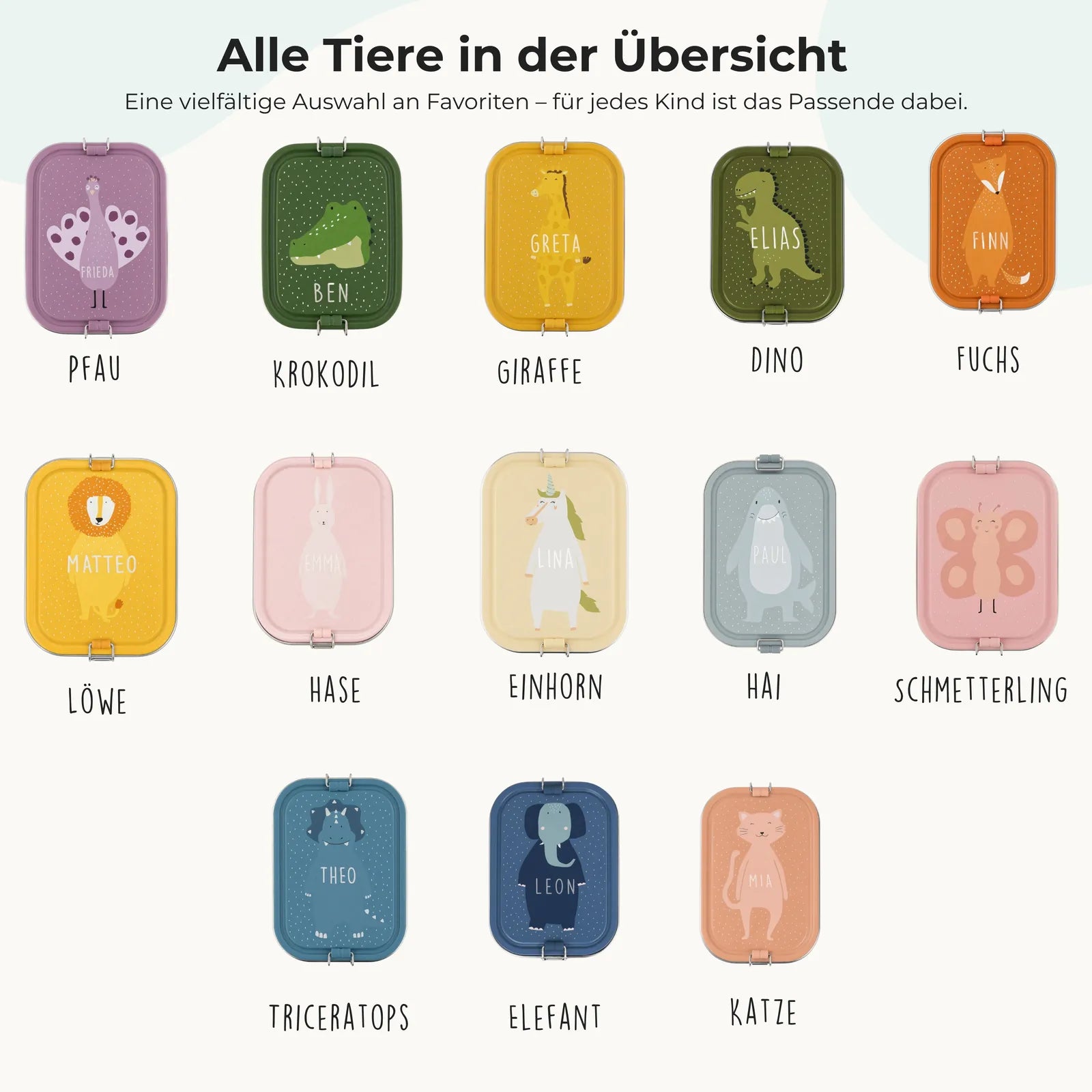 Trixie Brotdose Kinder Einhorn, mit Trennwand und Silikon-Clips