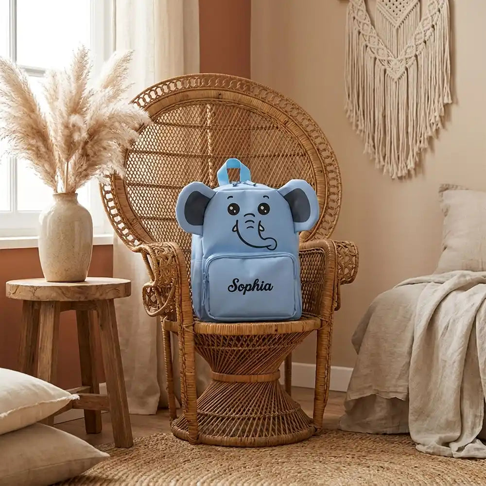 Personalisierter Kinderrucksack Elefant, personalisierte Geschenkidee für Kinder