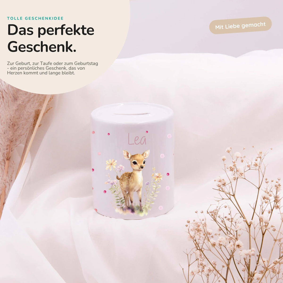 Spardose Kinder aus Keramik - Reh