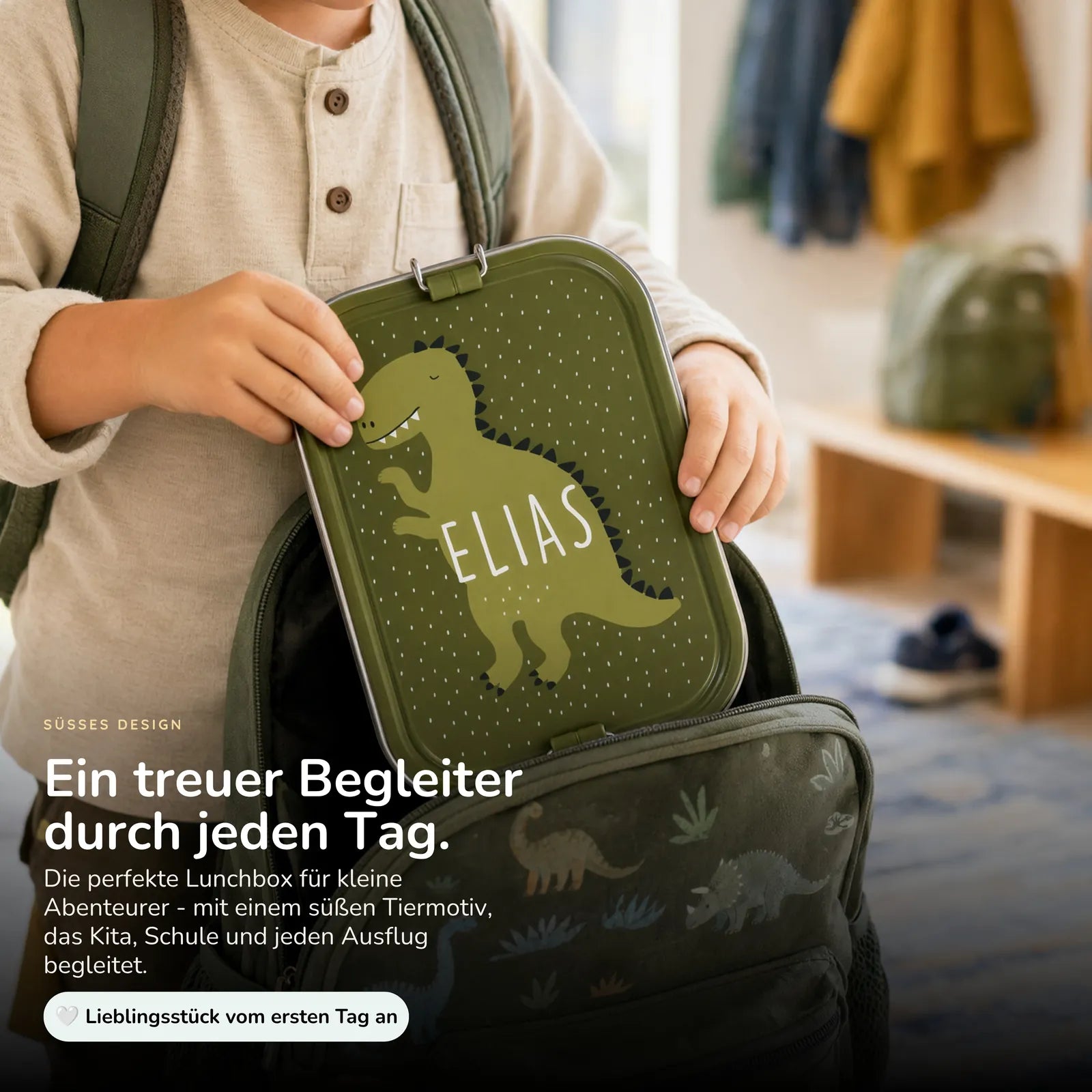 Trixie Brotdose Kinder Dino, mit eingraviertem Wunschnamen