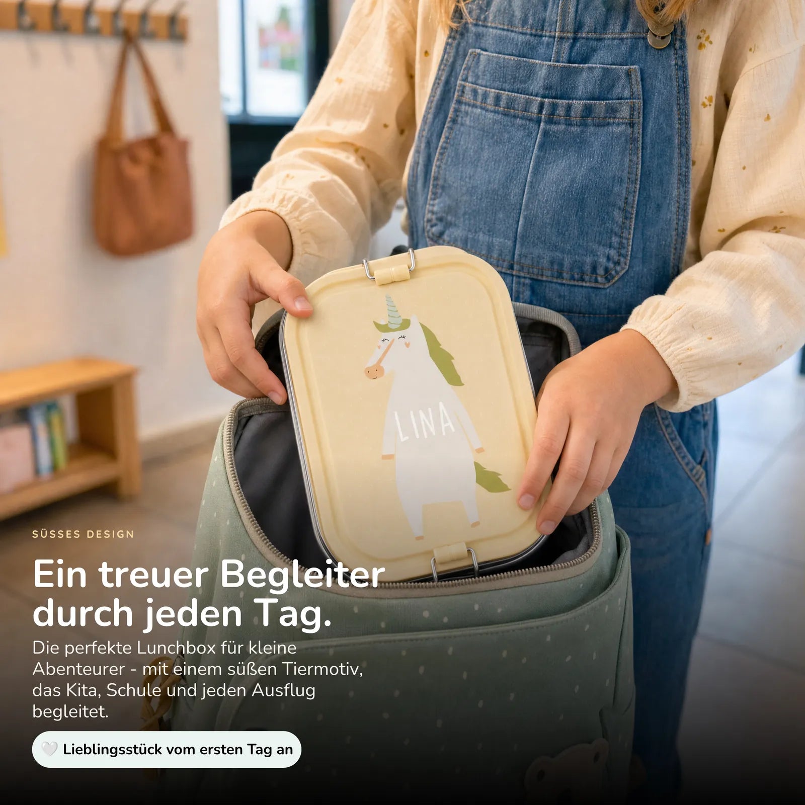 Trixie Brotdose Kinder Einhorn, mit eingraviertem Wunschnamen