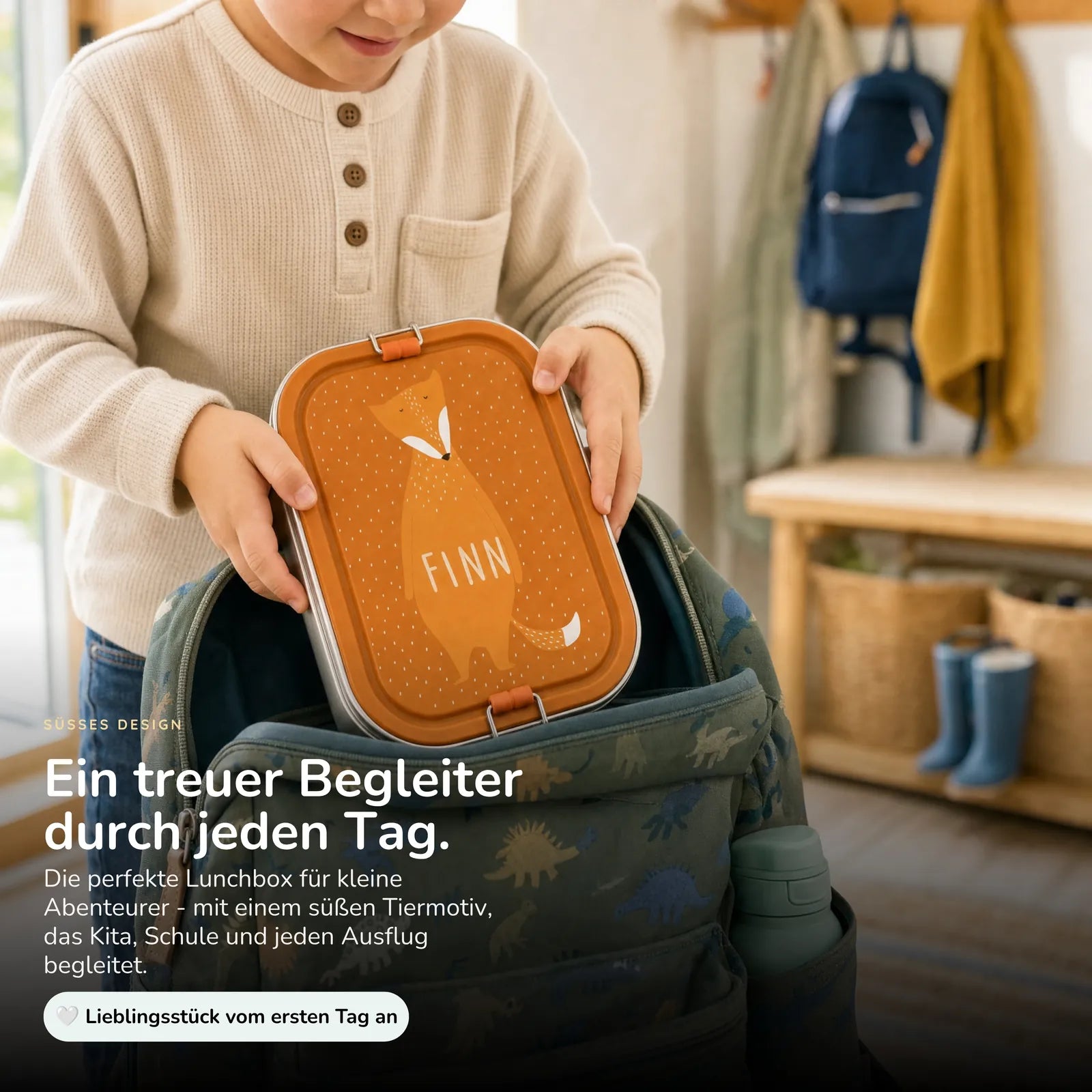 Trixie Brotdose Kinder Fuchs, mit eingraviertem Wunschnamen