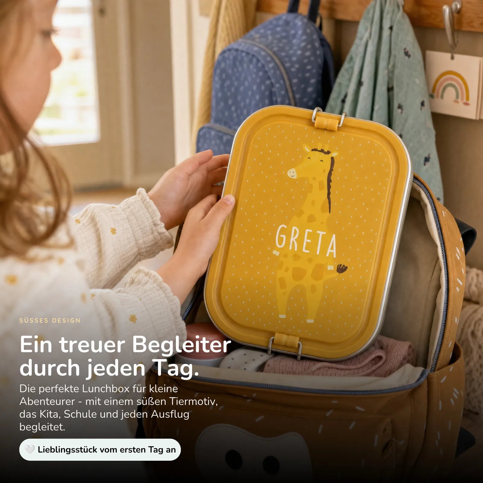 Trixie Brotdose Kinder Giraffe, mit eingraviertem Wunschnamen