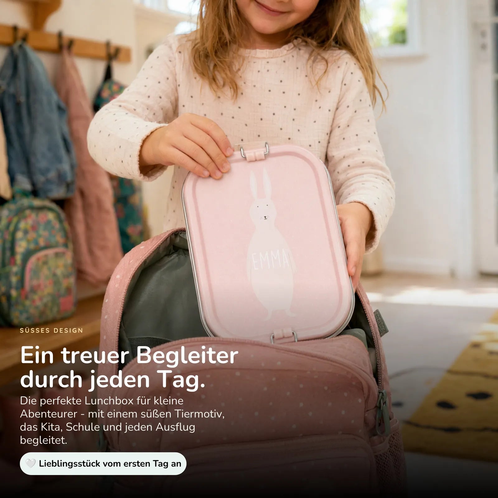 Trixie Brotdose Kinder Hase, mit eingraviertem Wunschnamen