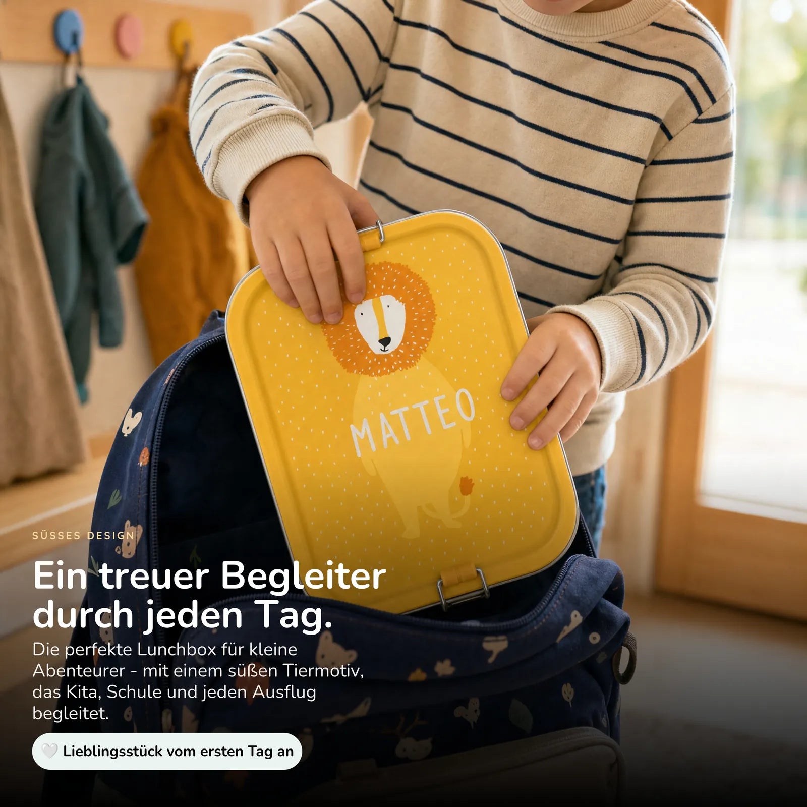 Trixie Brotdose Kinder Löwe, mit eingraviertem Wunschnamen