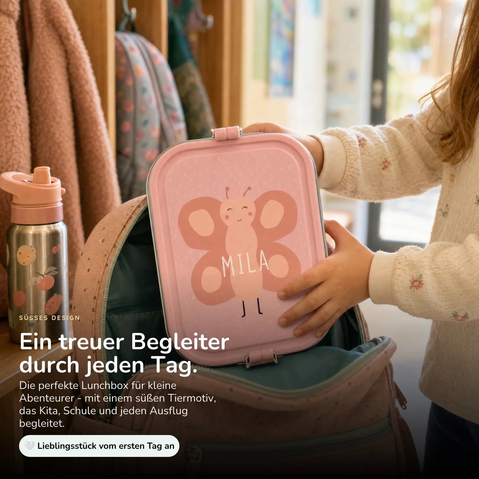 Trixie Brotdose Kinder Schmetterling, mit eingraviertem Wunschnamen