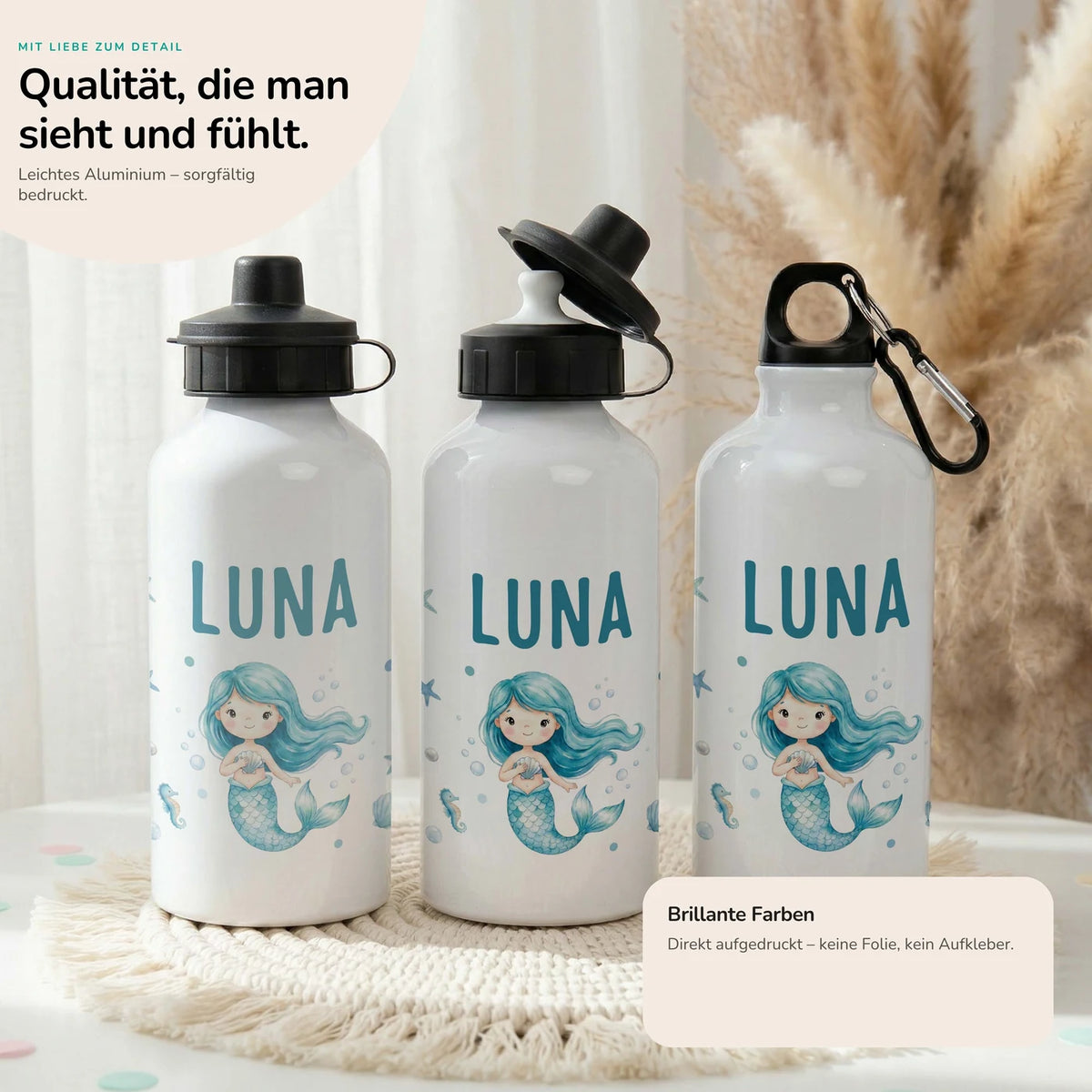 Personalisierte Trinkflasche Kinder â BĂ€r & Fuchs