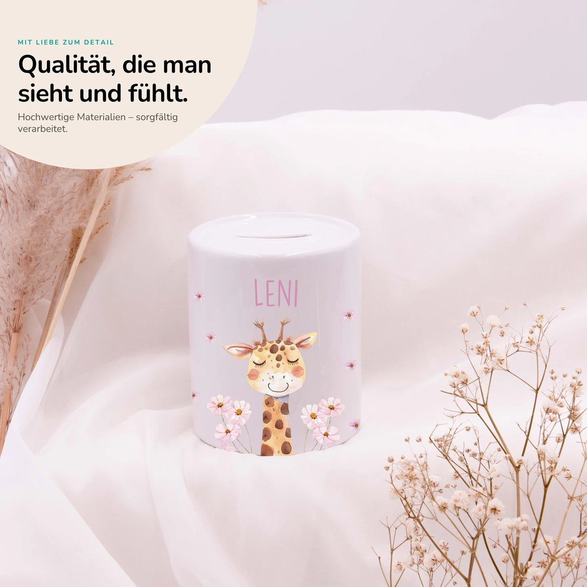 Spardose Kinder aus Keramik - Giraffe