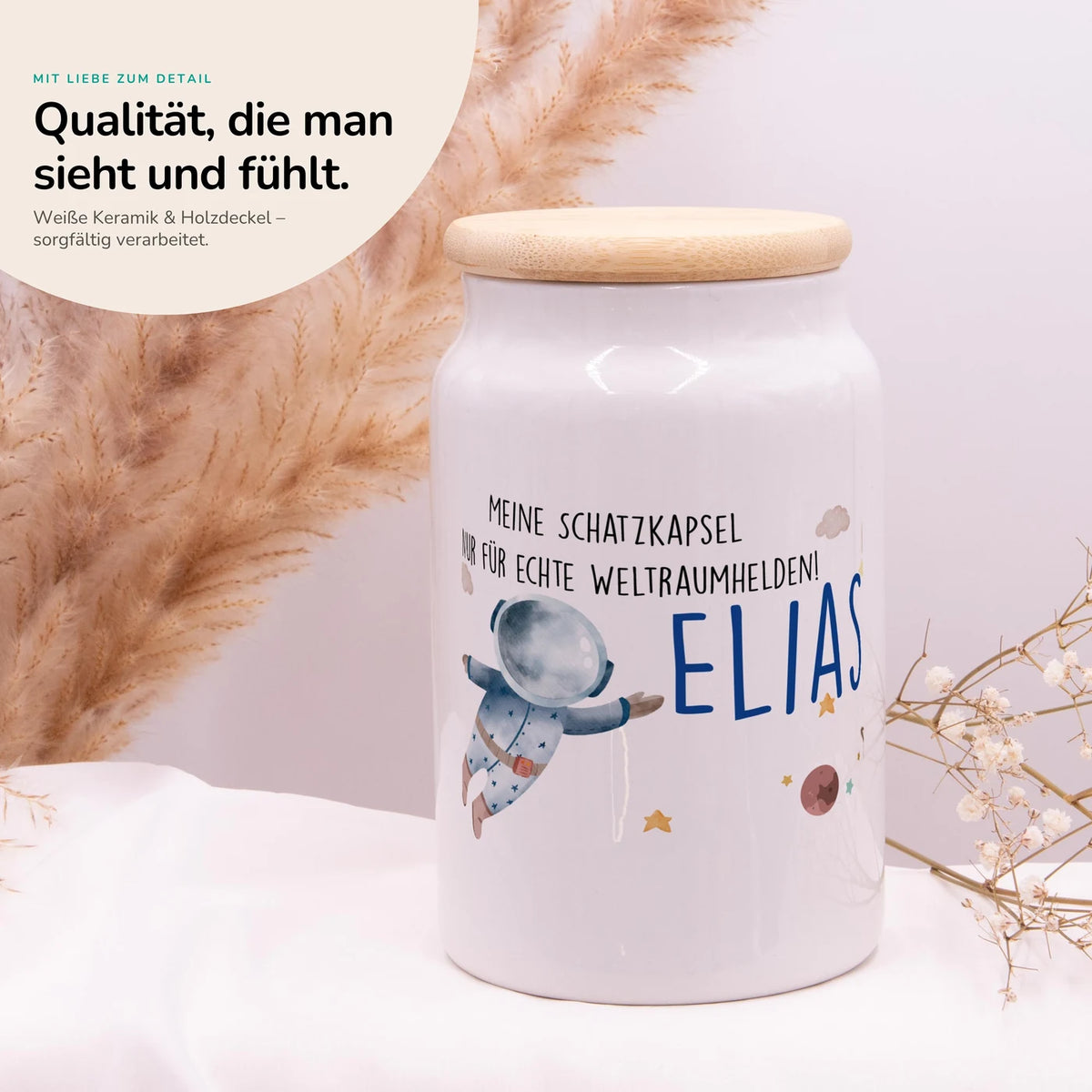 Personalisierbare Keksdose mit Name - Astronaut