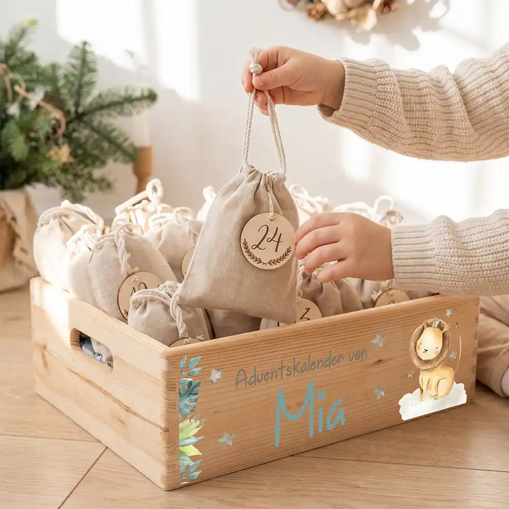 Personalisierter Adventskalender zum Befüllen - Löwe