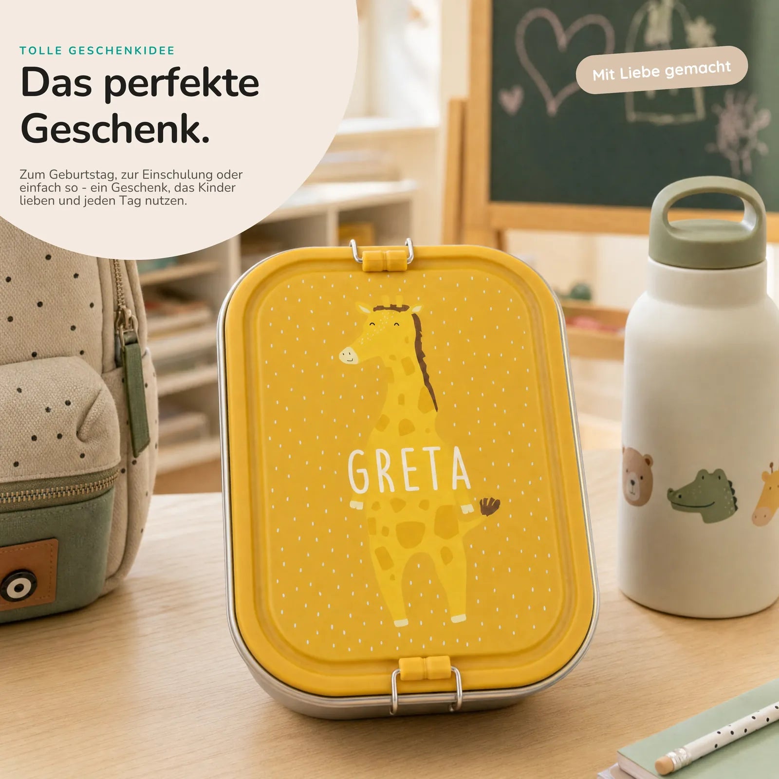 Trixie Brotdose Kinder Giraffe, ideal für den Kindergarten
