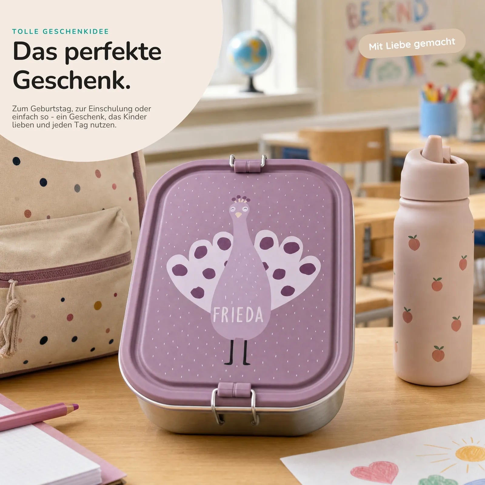 Trixie Brotdose Kinder Pfau, ideal für den Kindergarten