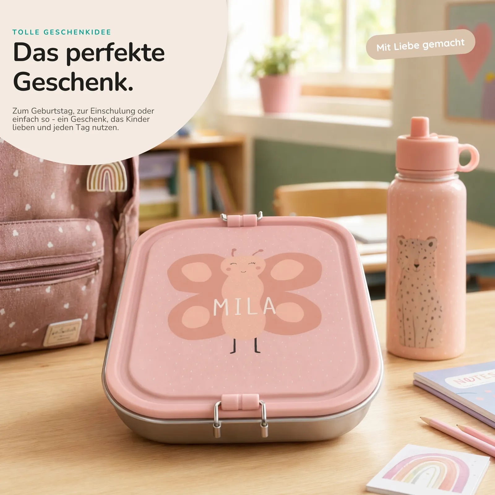 Trixie Brotdose Kinder Schmetterling, ideal für den Kindergarten