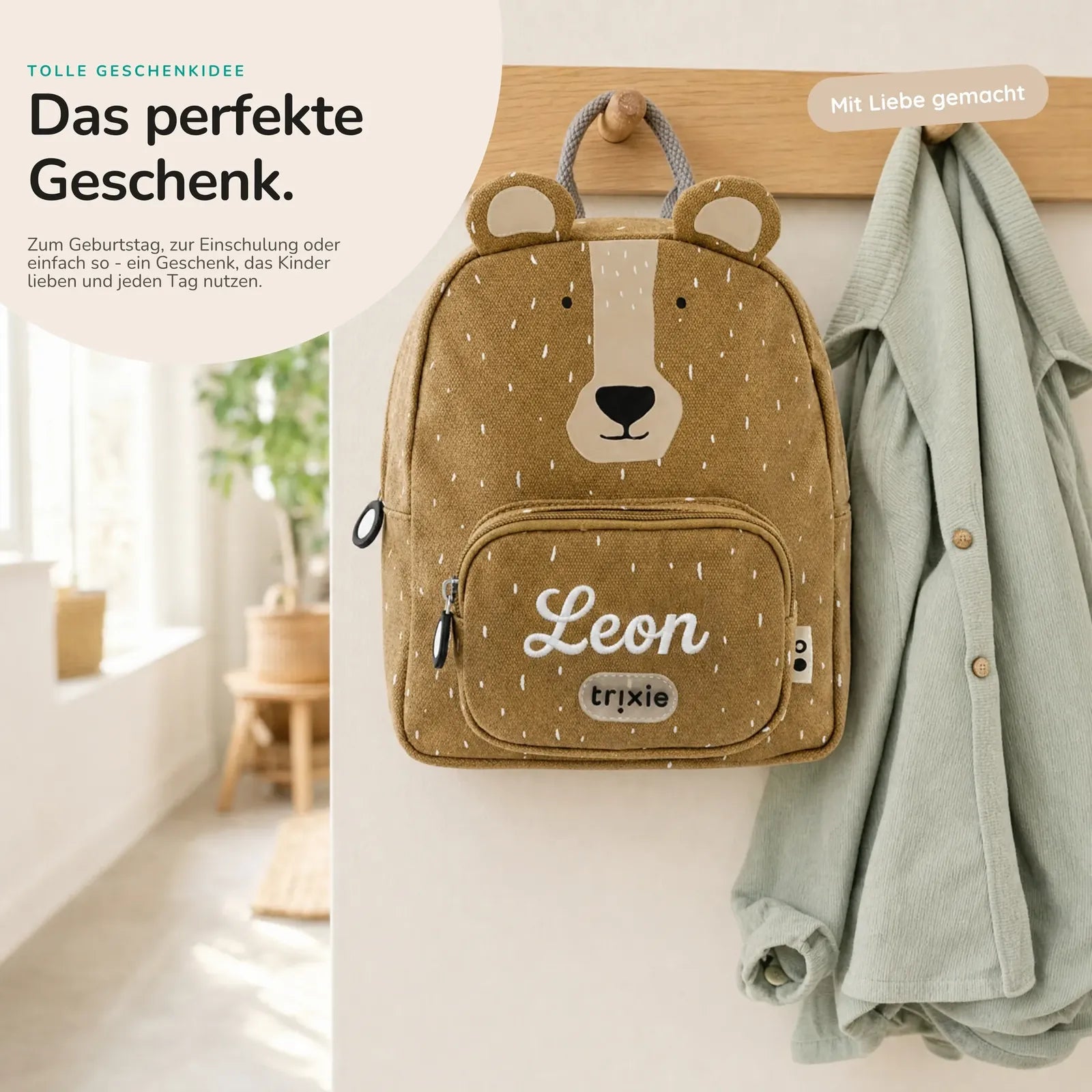 Trixie Kindergartenrucksack Bär, zwei Größen Klein und Groß