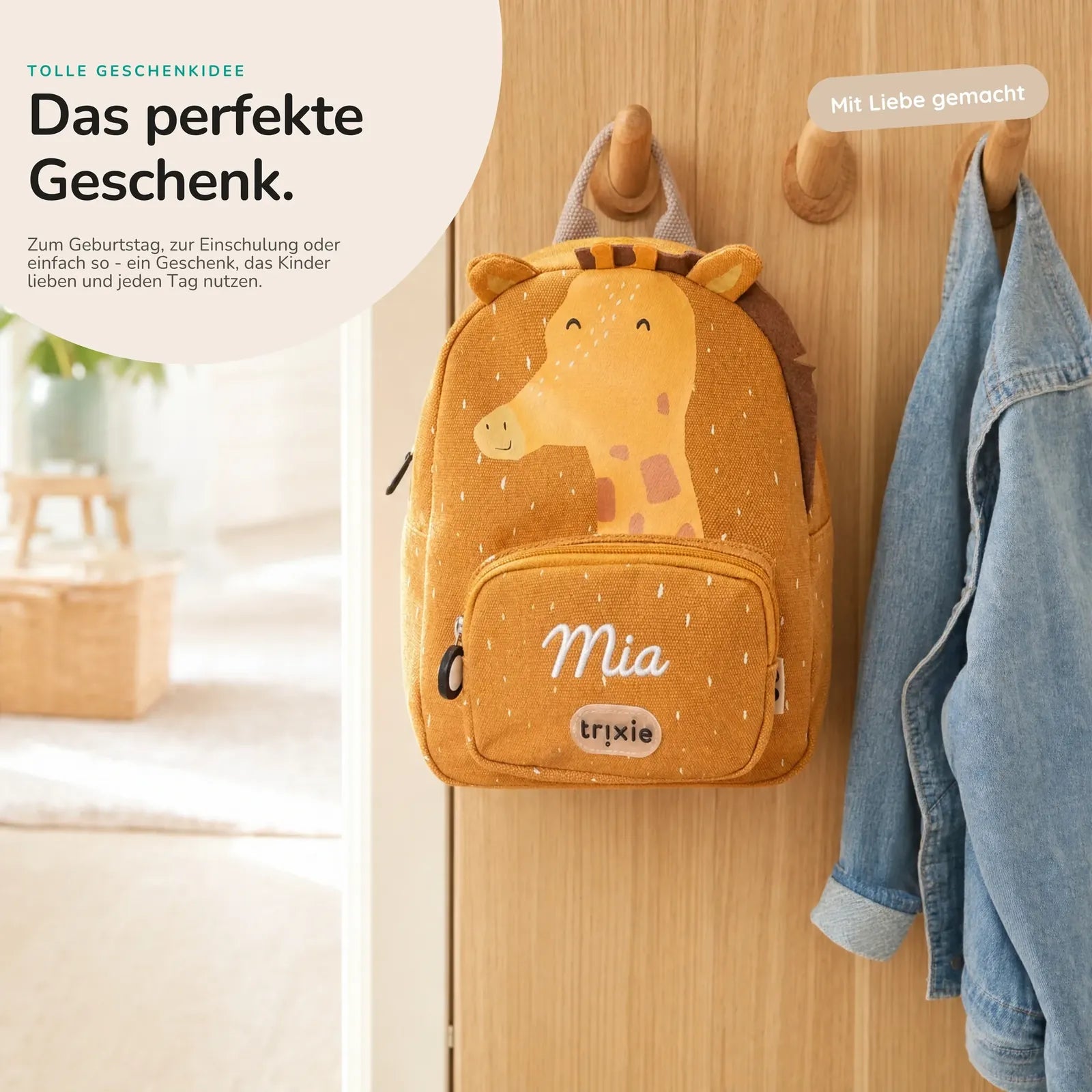Trixie Kindergartenrucksack Giraffe, zwei Größen Klein und Groß