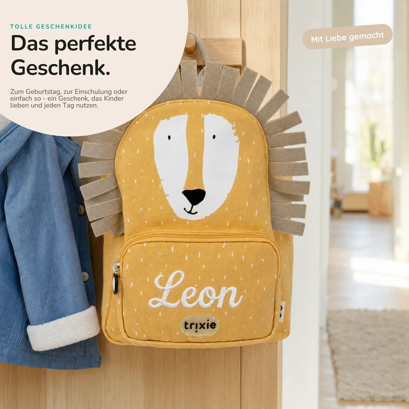 Trixie Kindergartenrucksack Löwe, zwei Größen Klein und Groß