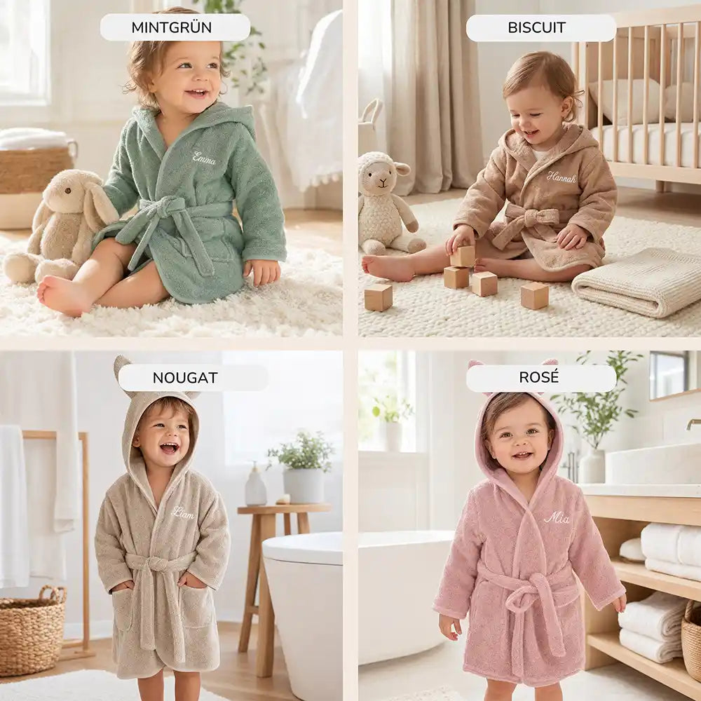 Kinderbademantel mit Namen Jollein Biscuit, aus 100% Baumwolle
