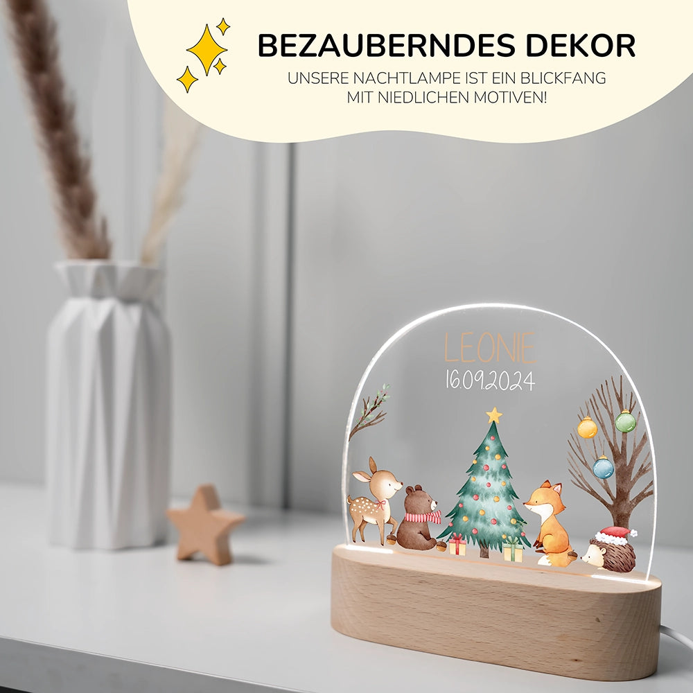 Personalisierte Nachtlampe Fuchs als Deko im Kinderzimmer