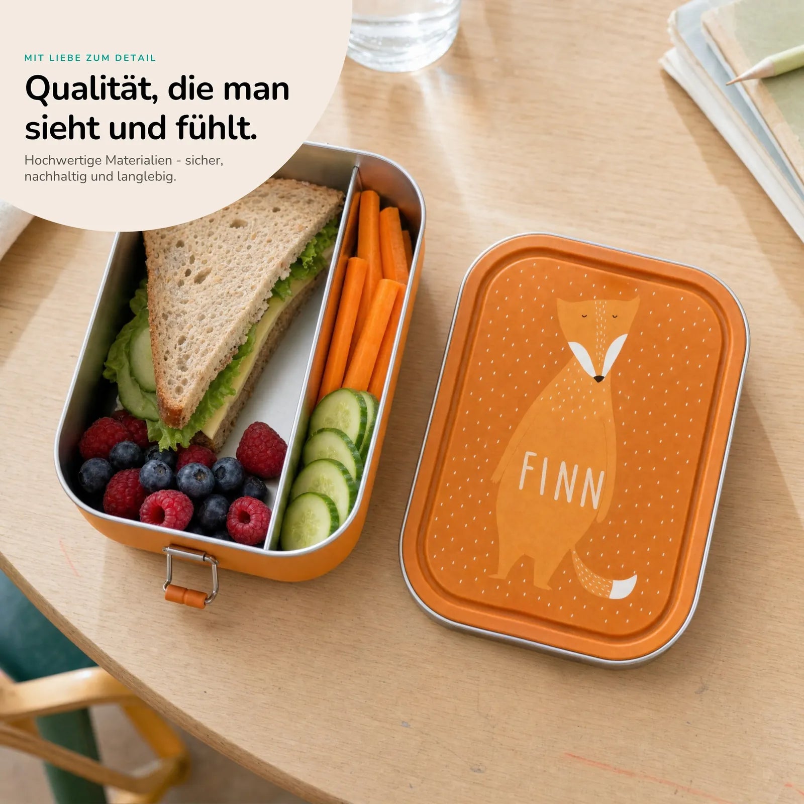 Trixie Brotdose Kinder Fuchs, personalisiert mit Namensgravur