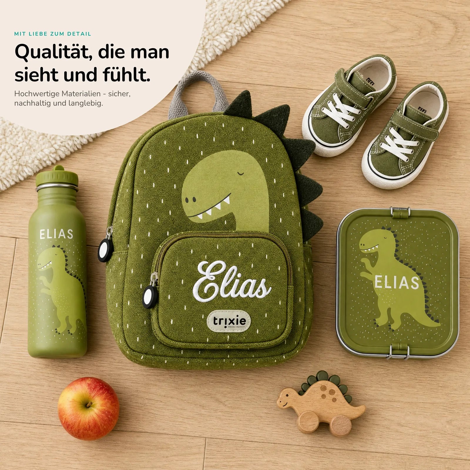 Trixie Kindergarten Set Dino, mit Namen im einheitlichen Kindergarten-Design