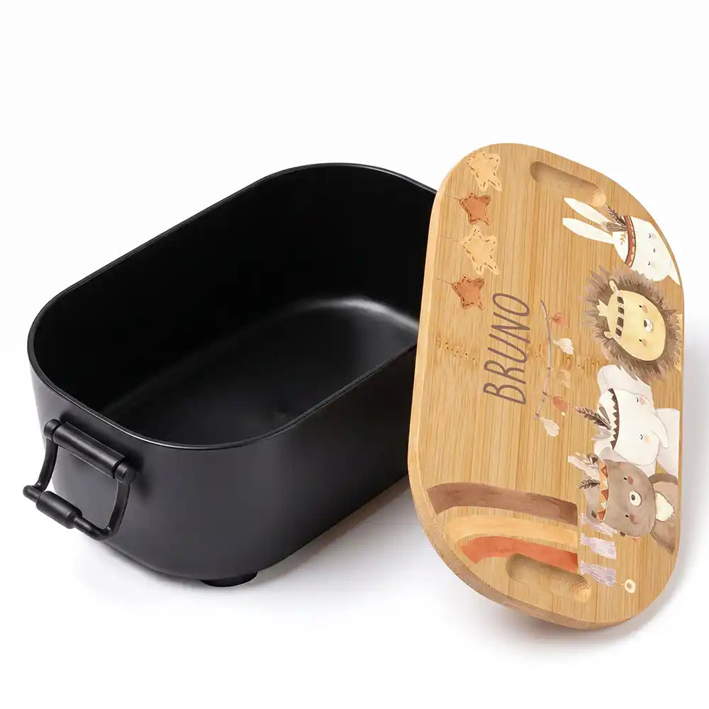 Brotdose Kinder personalisiert, Safari Boho
