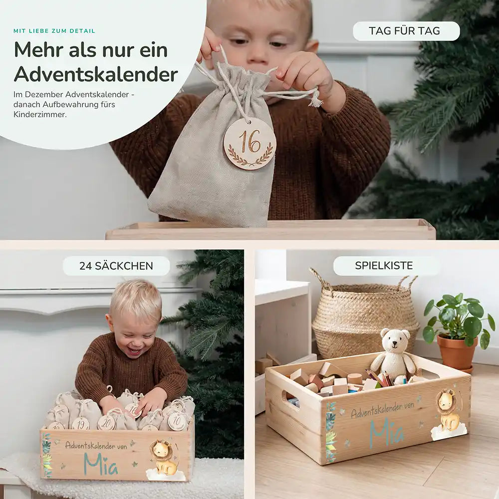 Personalisierter Adventskalender zum Befüllen - Löwe
