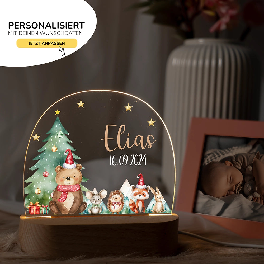 Nachtlicht BĂ€r mit Namen im Kinderzimmer â personalisiertes Geschenk zur Geburt