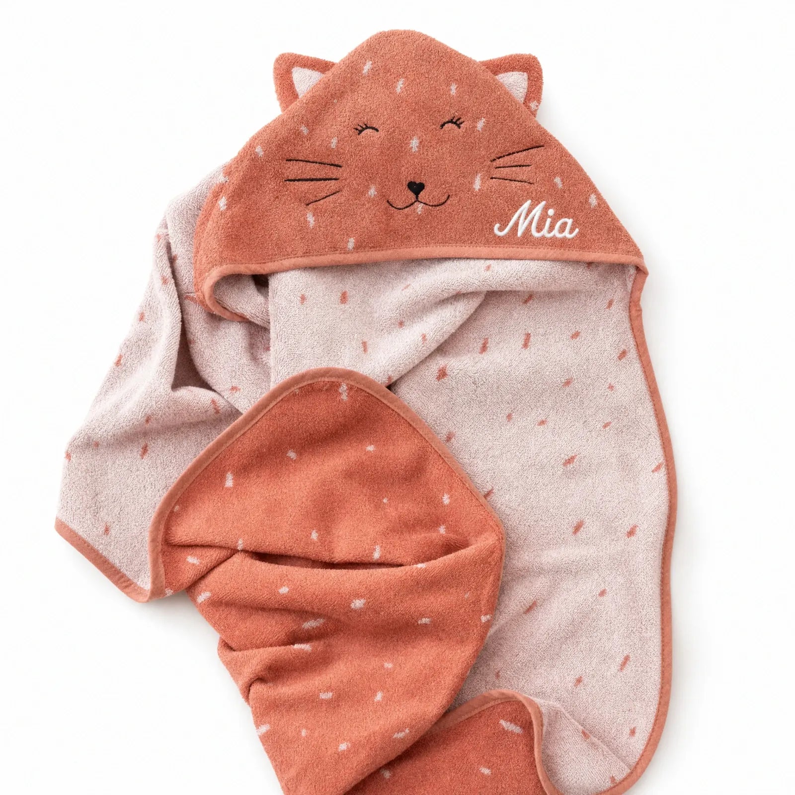 Trixie Kapuzenhandtuch Baby Katze, Groß 70 x 130 cm, ab 18 Monaten