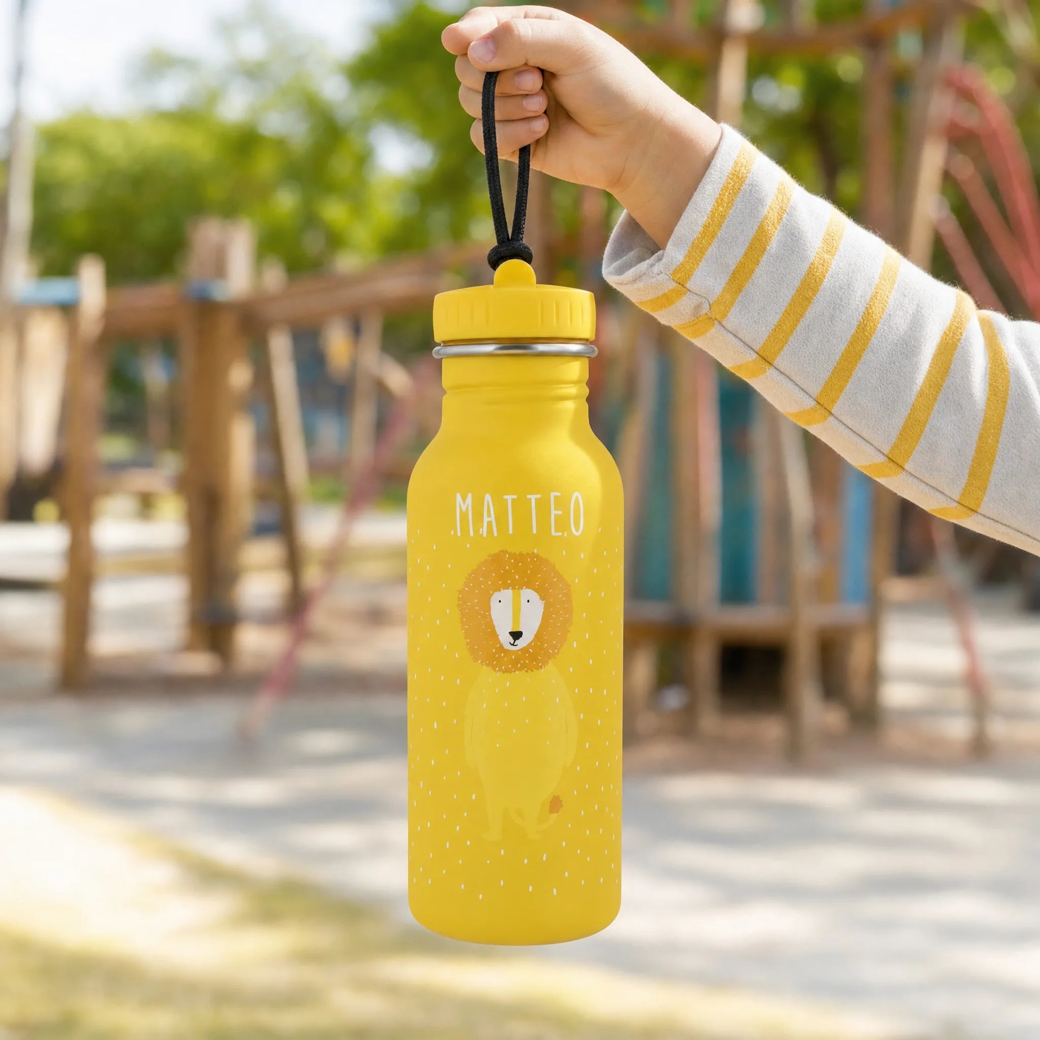Trixie Trinkflasche Kinder Löwe, Geschenk mit Wunschname-Gravur