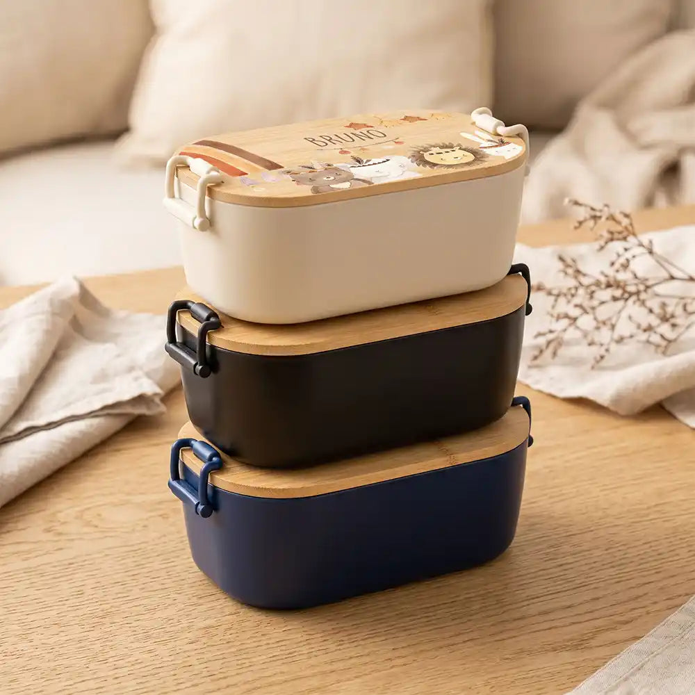 Brotdose Kinder personalisiert, Safari Boho
