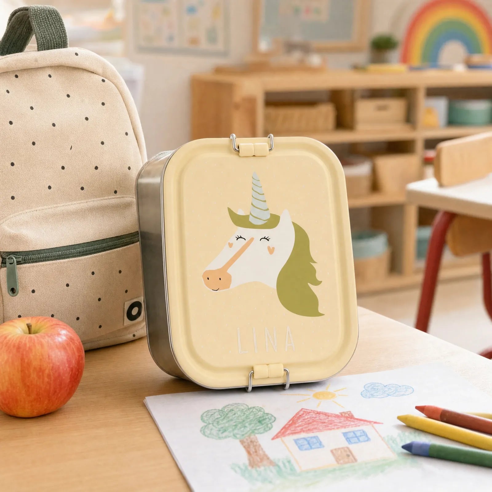 Trixie Brotdose Kinder Einhorn, mit dauerhafter Namensgravur
