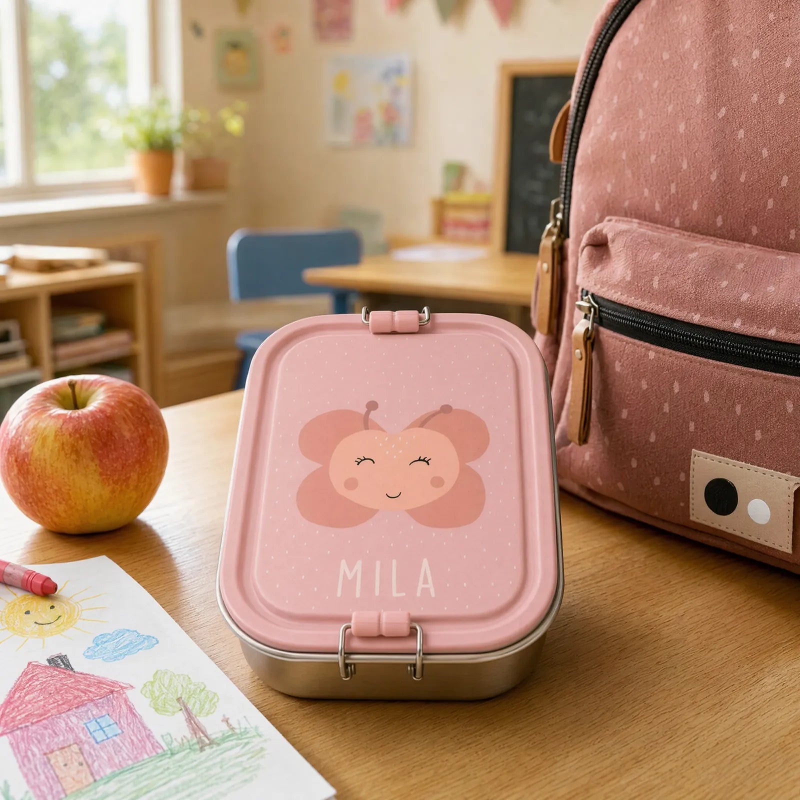 Trixie Brotdose Kinder Schmetterling, mit dauerhafter Namensgravur