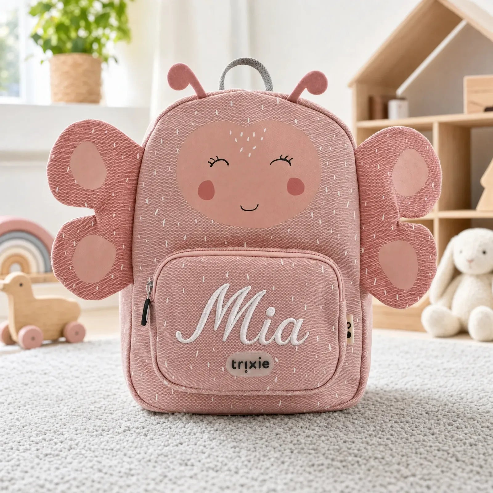 Trixie Kindergartenrucksack Schmetterling, Groß 7,5 L, ab 3 Jahren