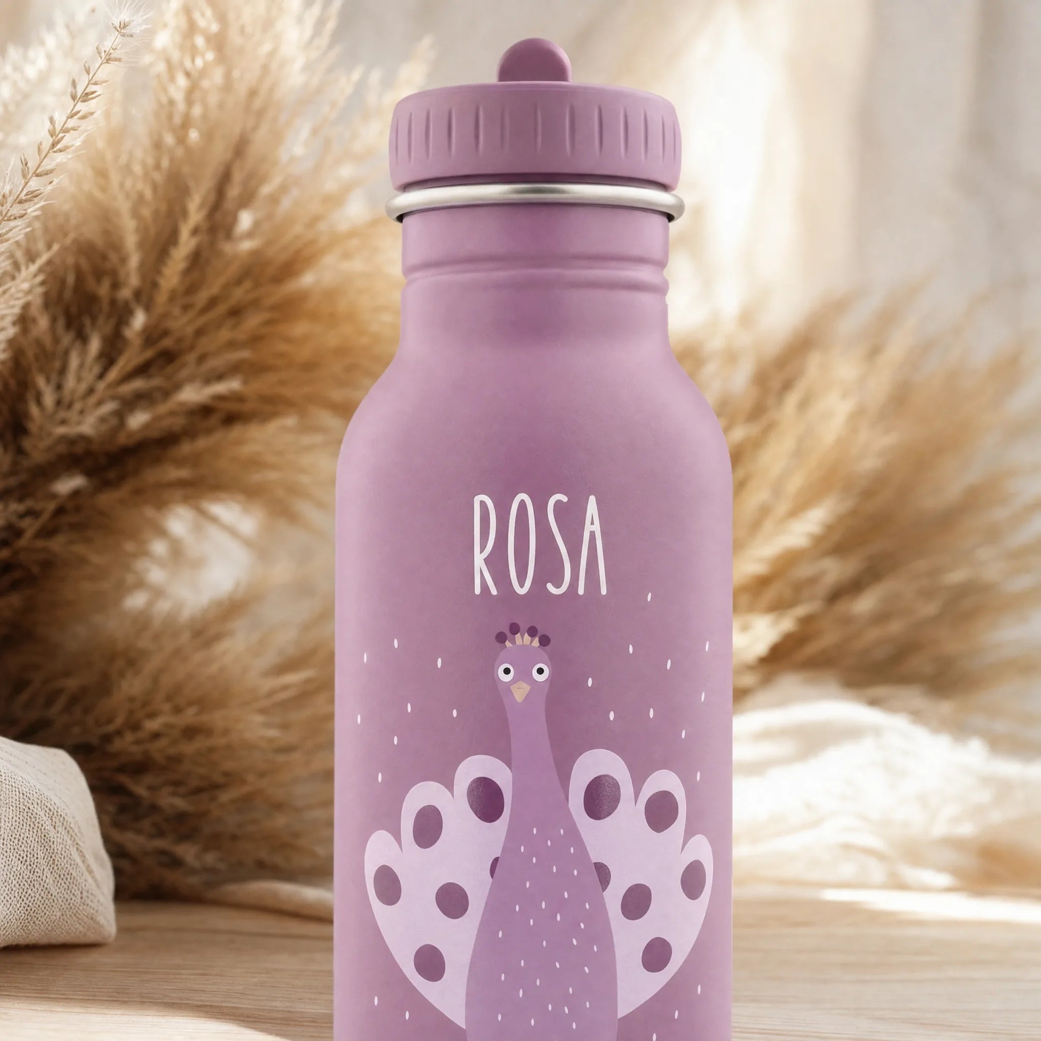 Trixie Trinkflasche Kinder Pfau, auslaufsicher in 350 und 500 ml