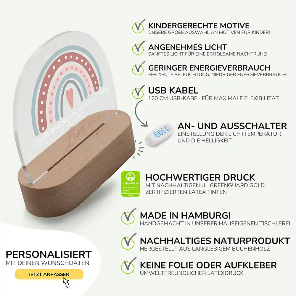 Kinderzimmer Bundle Regenbogen 4 Tonieregal + Nachtlicht
