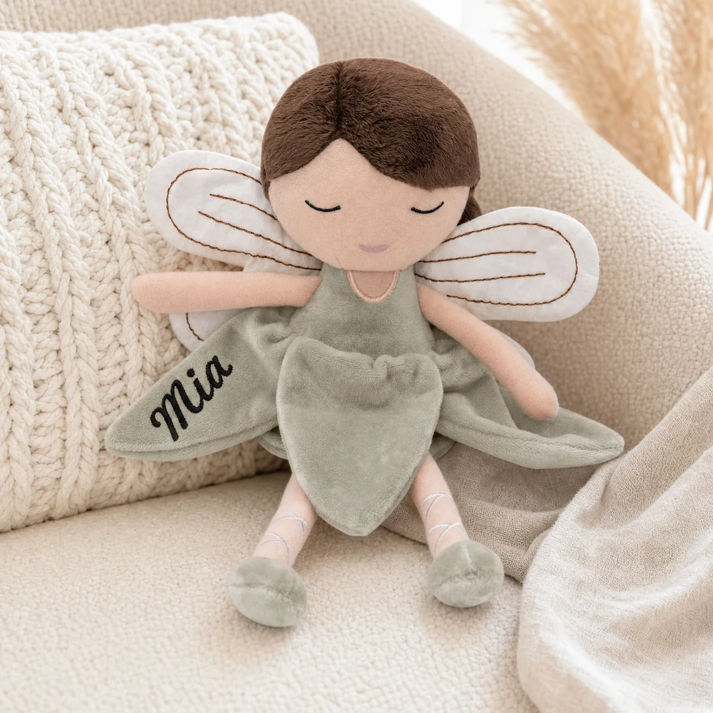Jollein Stoffpuppe Fee Salbei, Kuschelpuppe im Kinderzimmer