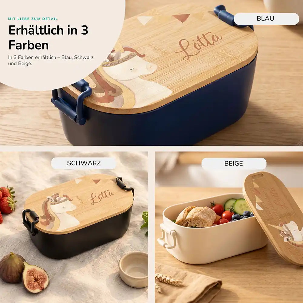Brotdose Kinder personalisiert Einhorn Boho, Lifestyle Kita Schule und unterwegs