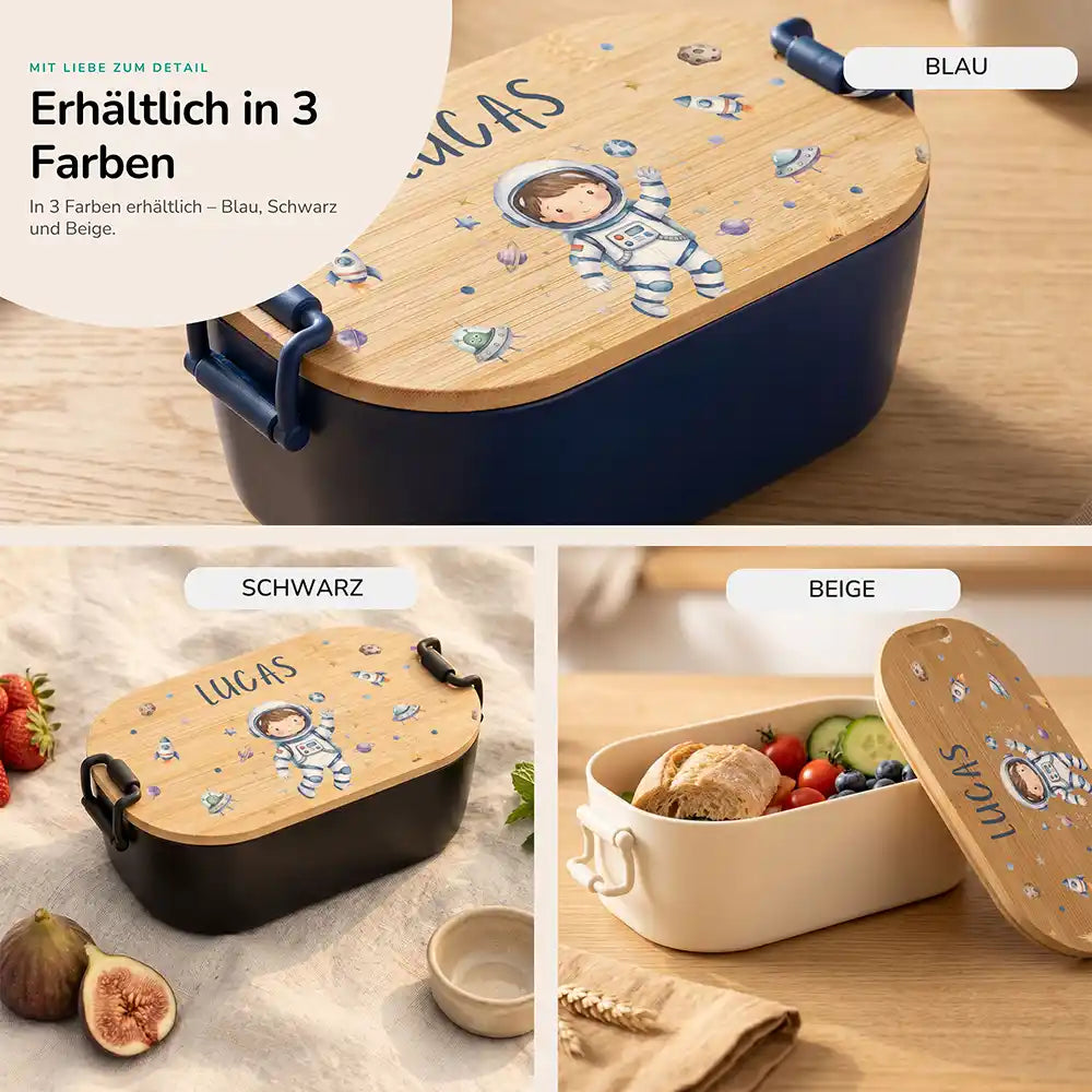 Brotdose Kinder personalisiert Astronaut, Lifestyle Kita Schule und unterwegs