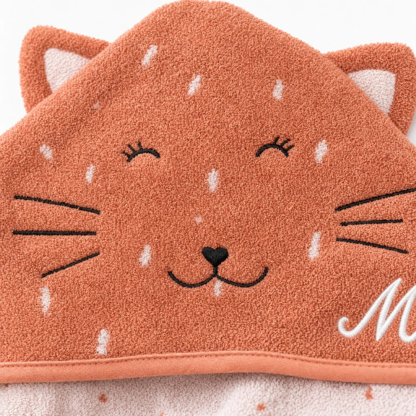 Trixie Kapuzenhandtuch Baby Katze, Geschenkidee zur Taufe mit Wunschname