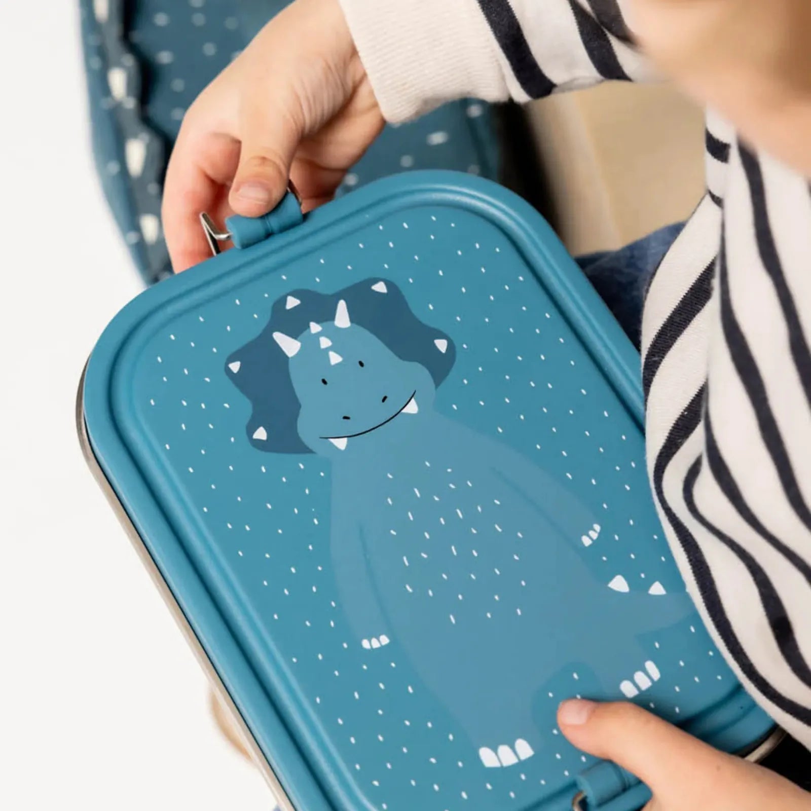Trixie Brotdose Kinder Triceratops, Snackbox aus Edelstahl