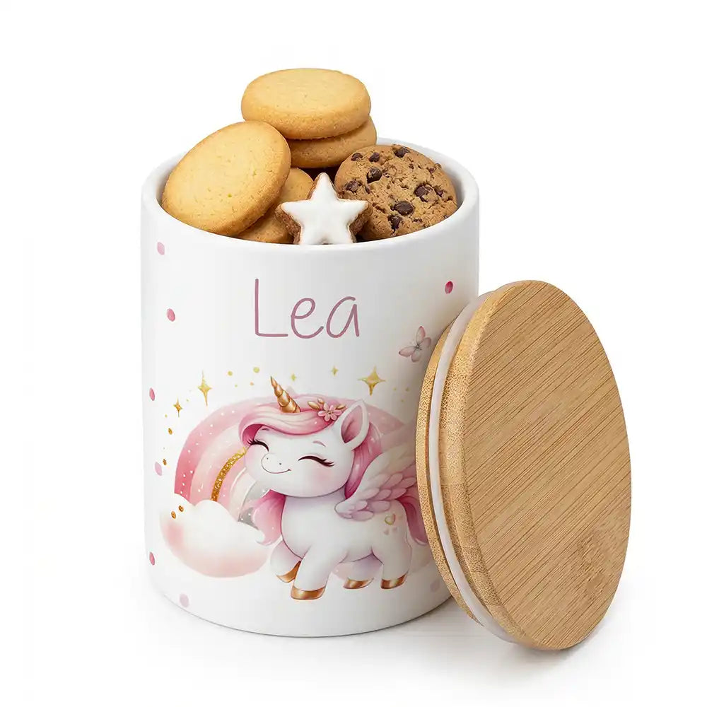 Keksdose, Zahnbürstenhalter, Stiftehalter - Einhorn Flügel 2-in-1
