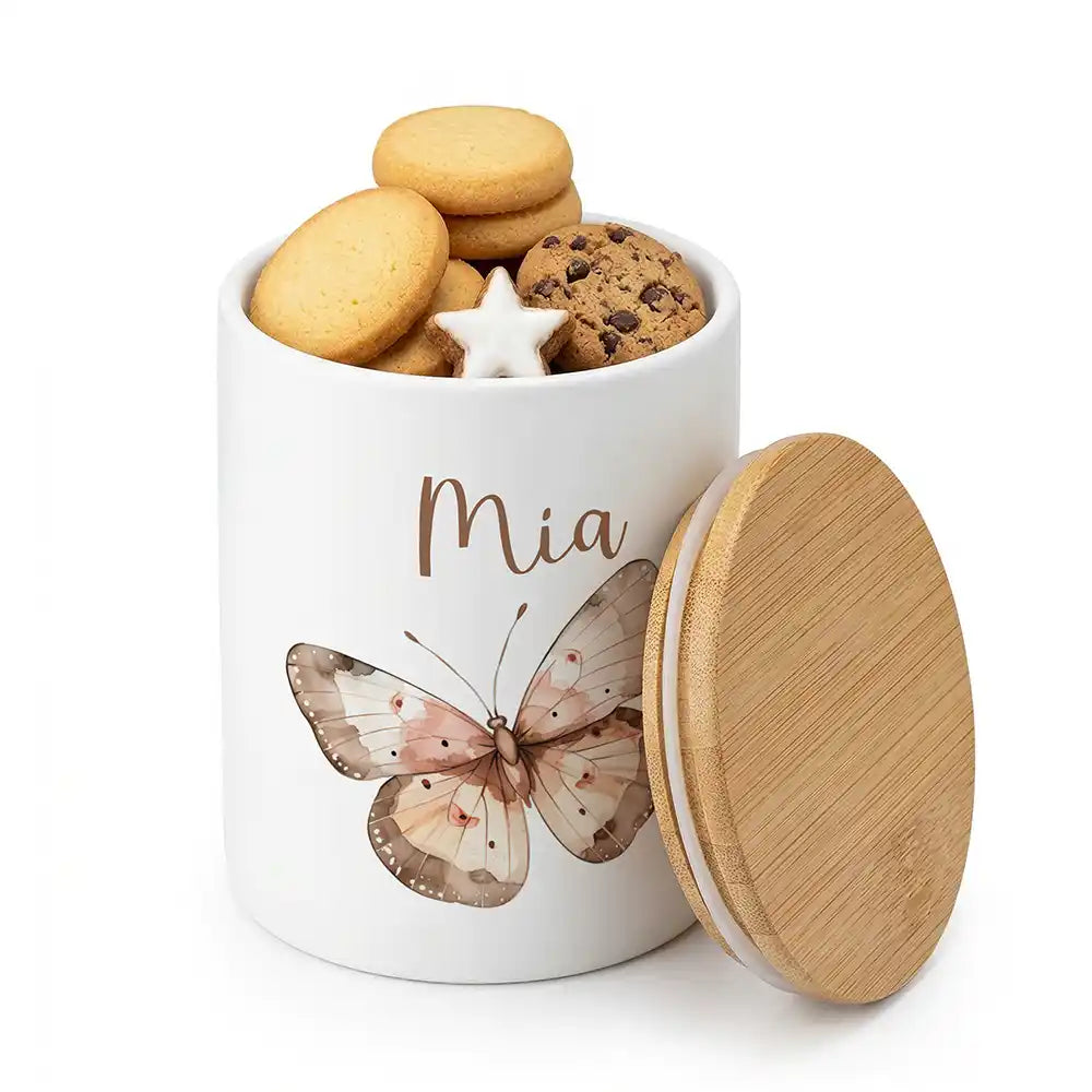 Keksdose, Zahnbürstenhalter, Stiftehalter - Schmetterling 2-in-1