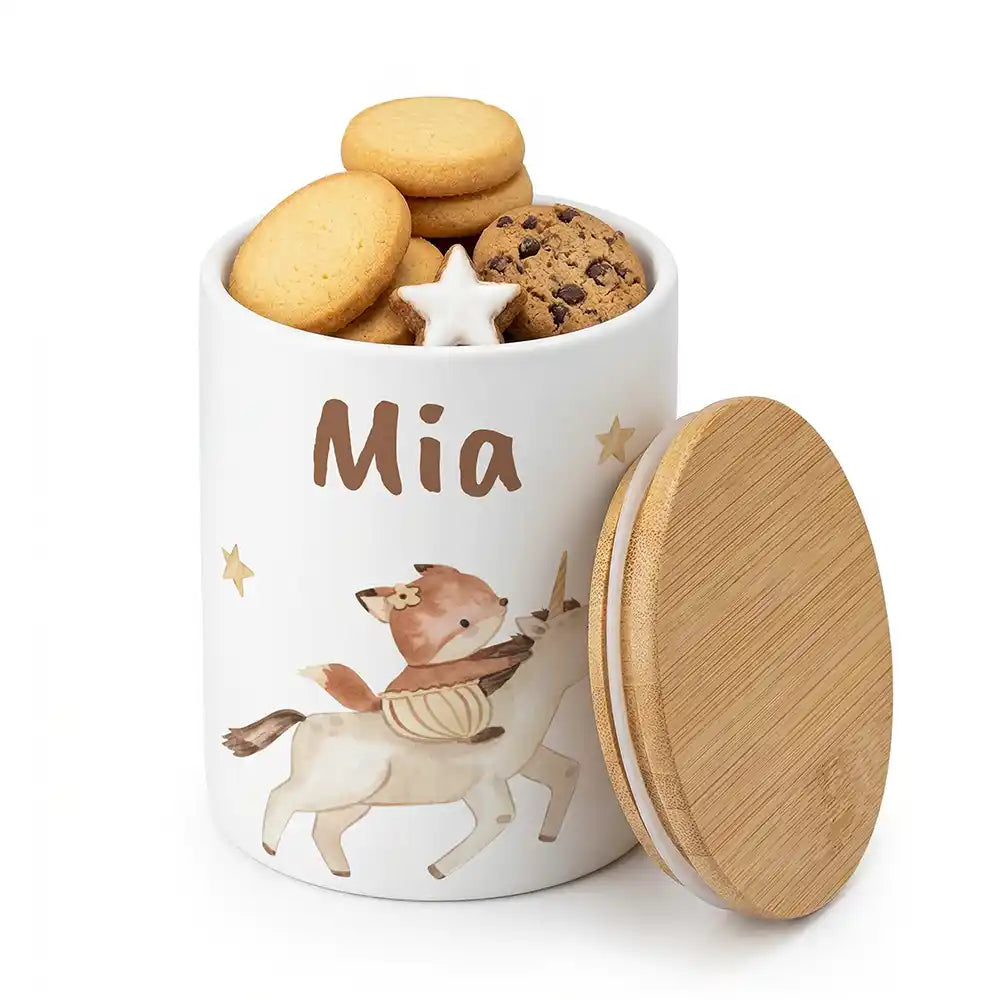 Keksdose, Zahnbürstenhalter, Stiftehalter - Fuchs & Einhorn 2-in-1