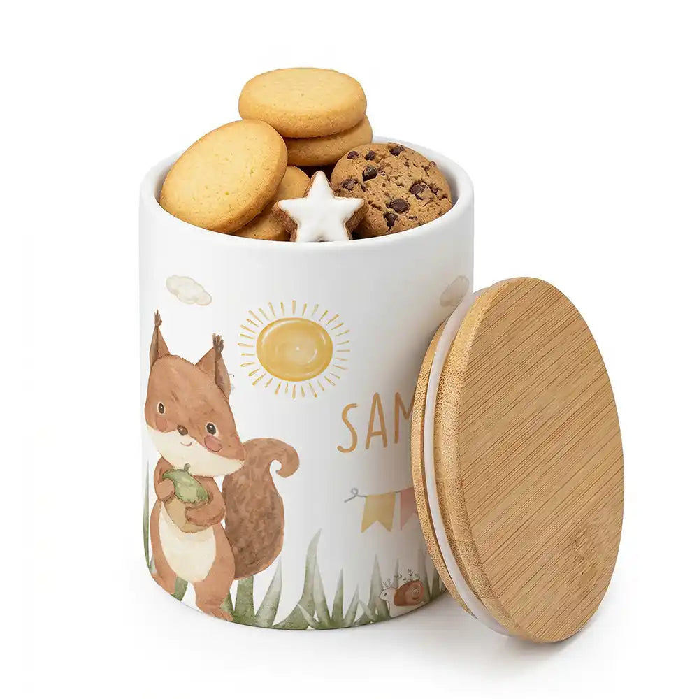 Keksdose, Zahnbürstenhalter, Stiftehalter - Eichhörnchen Sommer 2-in-1