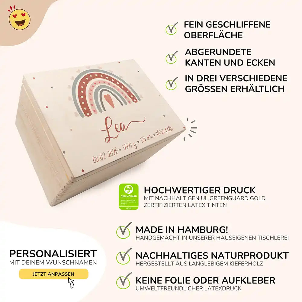 Erinnerungsbox Baby - Regenbogen