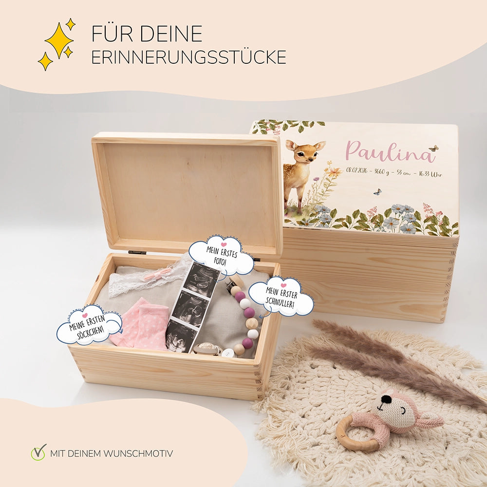 Erinnerungsbox Baby - Reh im Wald